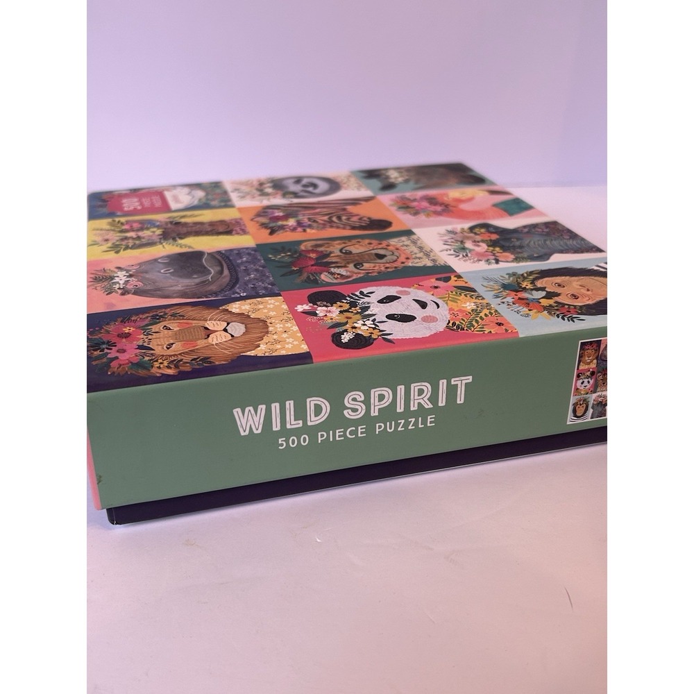 Wild Spirit 500 Piece Puzzle Galison Complete Animals Flower Headbands - Picture 3 of 6